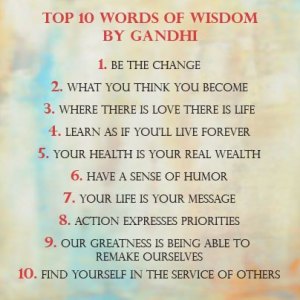 Words of Wisdom by Gandhi